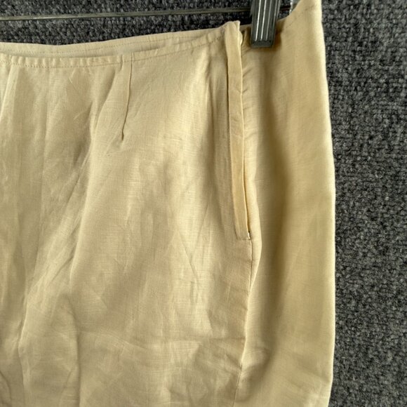 VTG KATHARINE HAMNETT London Ivory Skirt Italy Made Size 42 Cotton Woven Women - Picture 4 of 15